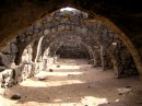 Qasr Al Azraq Arches * A long room in the Qasr Al Azraq, with the ceiling supported by a series of stone arches. * 432 x 323 * (65KB)